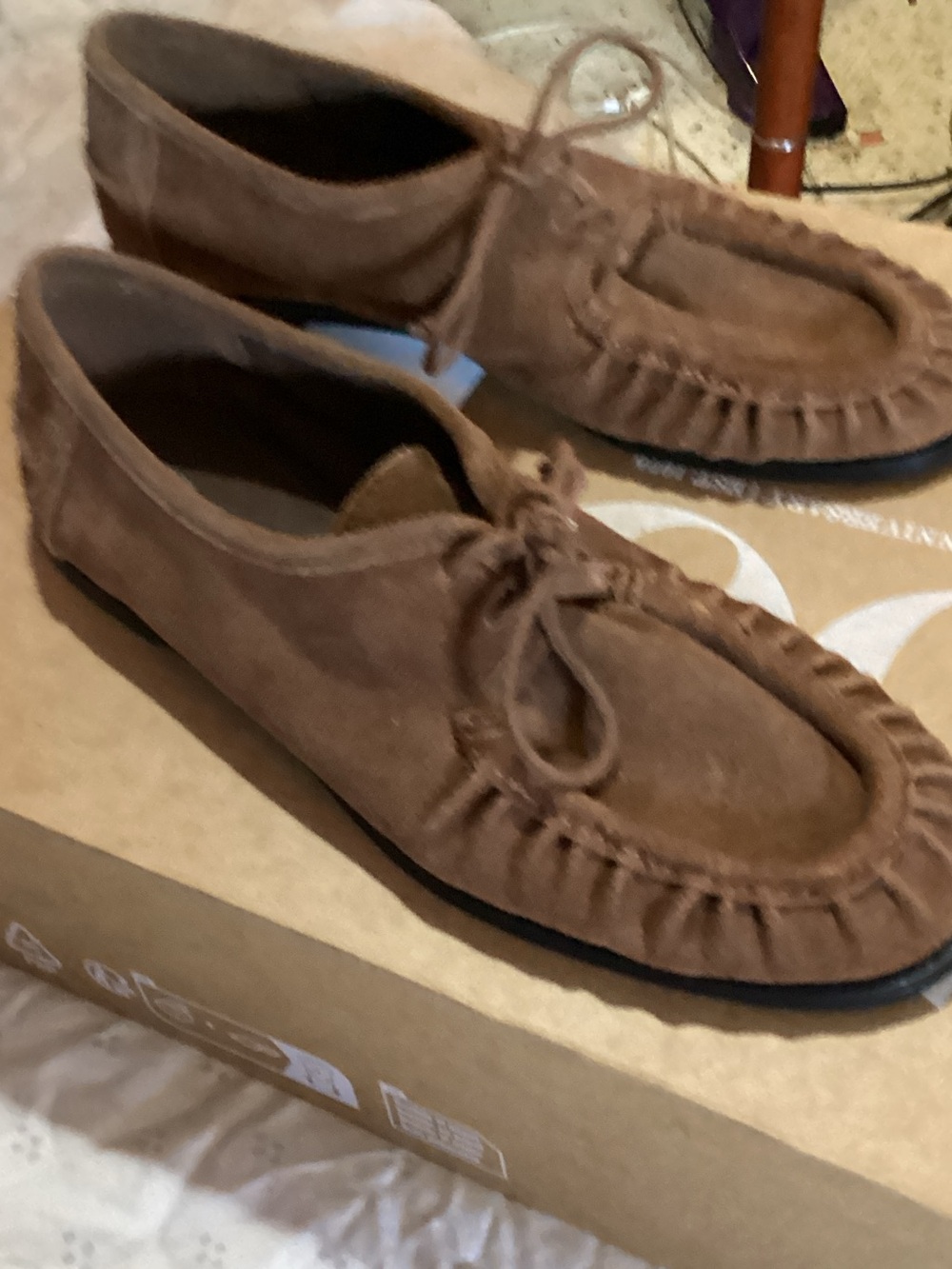 Zara Suede Slip-On Moccasins